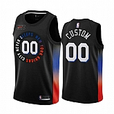 Men's Nike Knicks Custom Personalized Black NBA Swingman 2020-21 City Edition Jersey,baseball caps,new era cap wholesale,wholesale hats